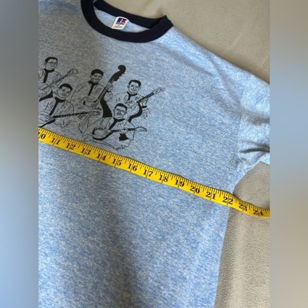 VINTAGE The Skertich Brothers  t shirt Size XL Russell Athletic Blue - Picture 14 of 16